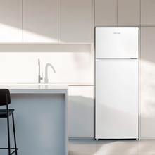 Bolero CoolMarket 2D 204 White E Frigorífico 2 puertas blanco, Control Mecánico, Gran Capacidad 204L (163L Frigorífico + 41L Congelador), Medidas Reducidas 143x55x55 cm, Iluminación LED, Compresor Inverter Plus, Tecnología Cíclica, Silencioso, Tirador Integrado, Puerta Reversible