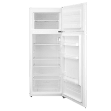 Bolero CoolMarket 2D 204 White E Frigorífico 2 puertas blanco, Control Mecánico, Gran Capacidad 204L (163L Frigorífico + 41L Congelador), Medidas Reducidas 143x55x55 cm, Iluminación LED, Compresor Inverter Plus, Tecnología Cíclica, Silencioso, Tirador Integrado, Puerta Reversible