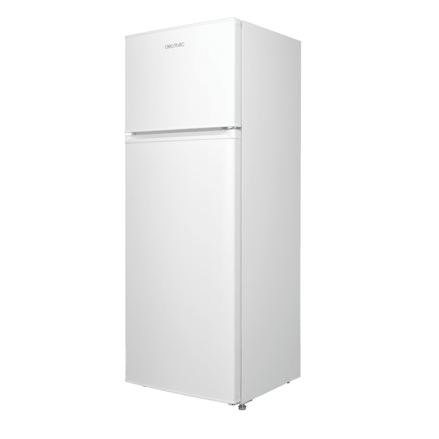 Bolero CoolMarket 2D 204 White E Frigorífico 2 puertas blanco, Control Mecánico, Gran Capacidad 204L (163L Frigorífico + 41L Congelador), Medidas Reducidas 143x55x55 cm, Iluminación LED, Compresor Inverter Plus, Tecnología Cíclica, Silencioso, Tirador Integrado, Puerta Reversible