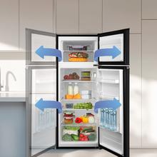 Bolero CoolMarket 2D 204 Black E Frigorífico 2 puertas negro, control mecánico, Gran Capacidad 204L (163L Frigorífico + 41L Congelador), Medidas Reducidas 143x55x55 cm, Iluminación LED, Compresor Inverter Plus, Tecnología Cíclica, Silencioso, Tirador Integrado, Puerta Reversible