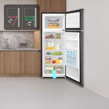 Bolero CoolMarket 2D 204 Black E Frigorífico 2 puertas negro, control mecánico, Gran Capacidad 204L (163L Frigorífico + 41L Congelador), Medidas Reducidas 143x55x55 cm, Iluminación LED, Compresor Inverter Plus, Tecnología Cíclica, Silencioso, Tirador Integrado, Puerta Reversible