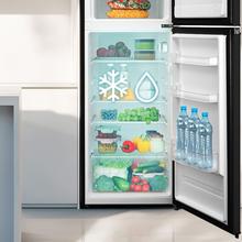 Bolero CoolMarket 2D 204 Black E Frigorífico 2 puertas negro, control mecánico, Gran Capacidad 204L (163L Frigorífico + 41L Congelador), Medidas Reducidas 143x55x55 cm, Iluminación LED, Compresor Inverter Plus, Tecnología Cíclica, Silencioso, Tirador Integrado, Puerta Reversible