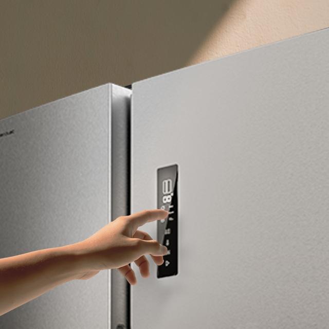 Bolero CoolMarket SBS 559 Inox C Frigorífico americano con 559 litros de capacidad, 177x91 cm, Clase C, NoFrost, Compresor Inverter, Dispensador de Agua con depósito, Display en puerta, Fast Freezing, Modo Smart, MultiAirFlow