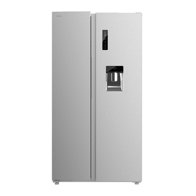 Bolero CoolMarket SBS 559 Inox C Frigorífico americano con 559 litros de capacidad, 177x91 cm, Clase C, NoFrost, Compresor Inverter, Dispensador de Agua con depósito, Display en puerta, Fast Freezing, Modo Smart, MultiAirFlow