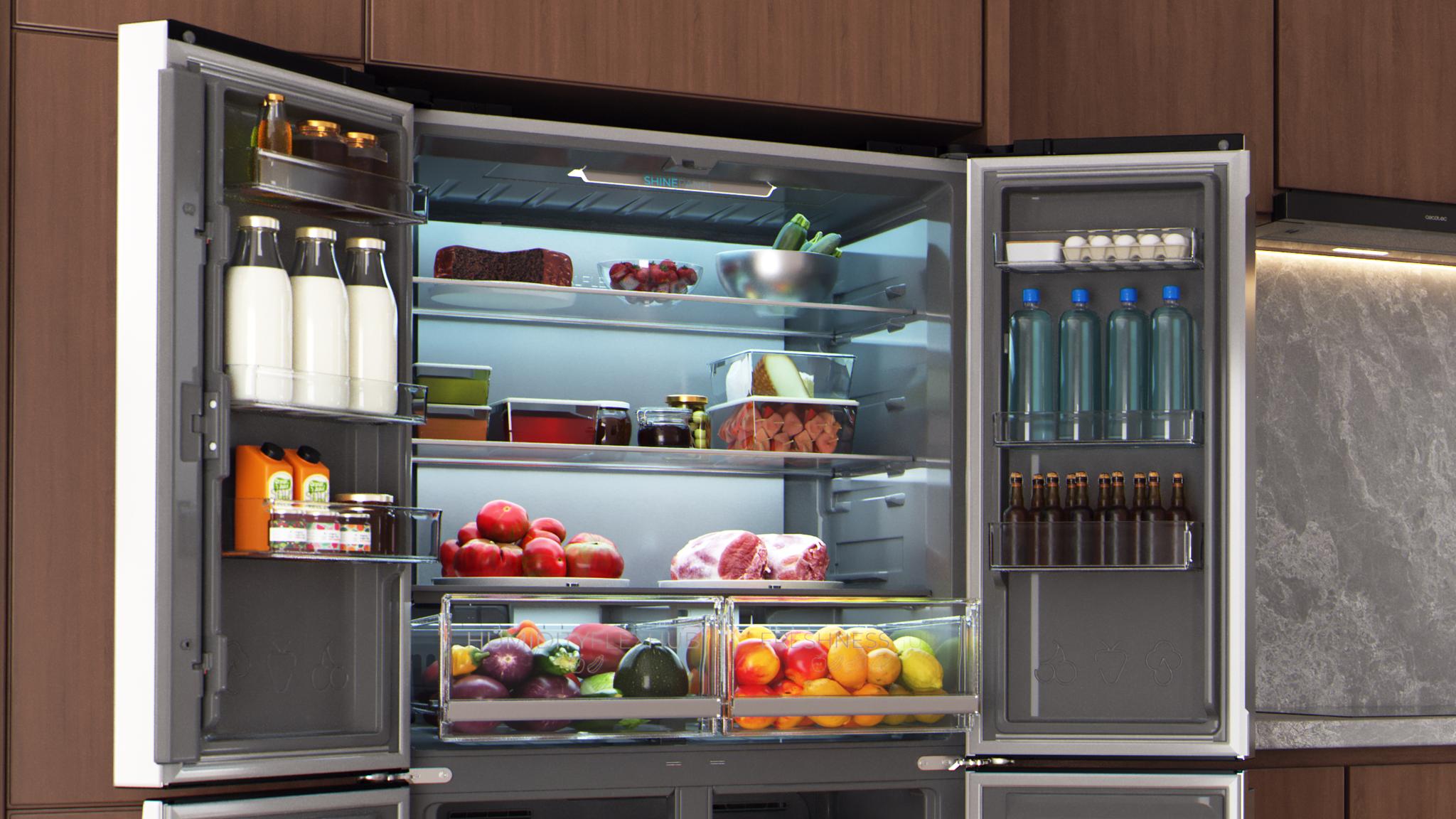 Bolero CoolMarket 4D 503 Inox D Réfrigérateur américain de 503 litres ...