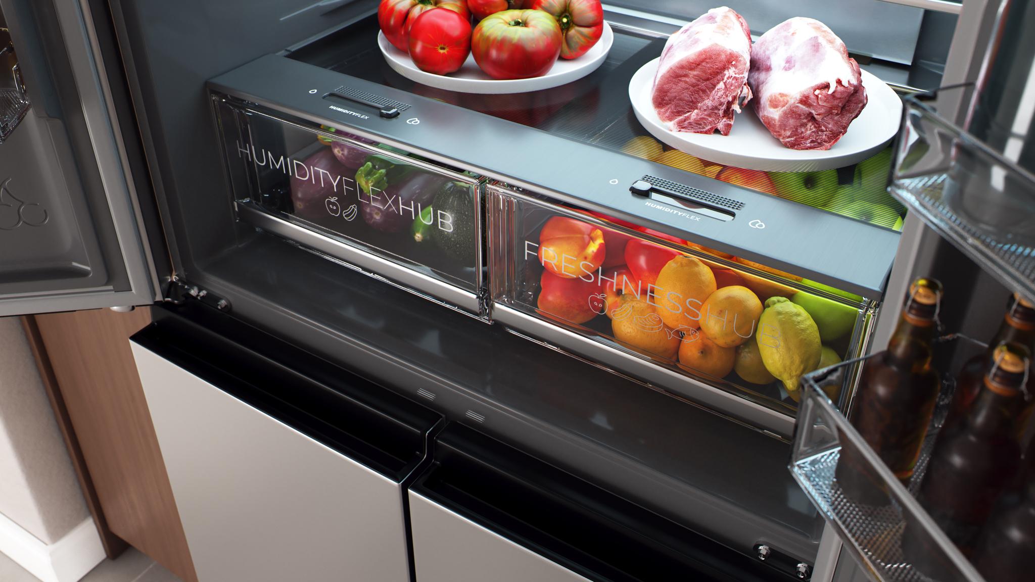 Bolero CoolMarket 4D 503 Inox D Réfrigérateur américain de 503 litres ...