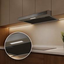 Bolero Flux CM 602100 Inox A Campana Extractora Convencional de 60cm de ancho, acabado acero inoxidable, Motor DC, Eficiencia energética Clase A, 228 m³/h, Luz LED y Filtro de Aluminio.