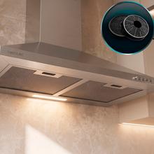 Bolero Flux PM 604000 Inox A, 60 cm de largura, acabamento em aço inoxidável, Motor BLDC, Eficiência energética Classe A, 382,5 m³/h, Luz LED e Filtros de Carbono Incluídos