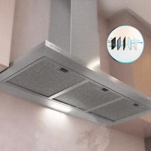 Bolero Flux PM 904000 Inox A Campana Extractora Piramidal 90cm de ancho, acabado acero inoxidable, Motor DC, Eficiencia energética Clase A, 382,5 m³/h, Luz LED y Filtros de Carbono Incluidos