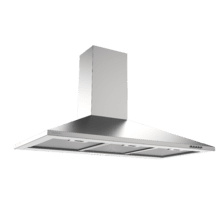 Bolero Flux PM 904000 Inox A Campana Extractora Piramidal de 90cm de ancho, acabado acero inoxidable, Motor DC, Eficiencia energética Clase A, 382,5 m³/h, Luz LED y Filtros de Carbono Incluidos