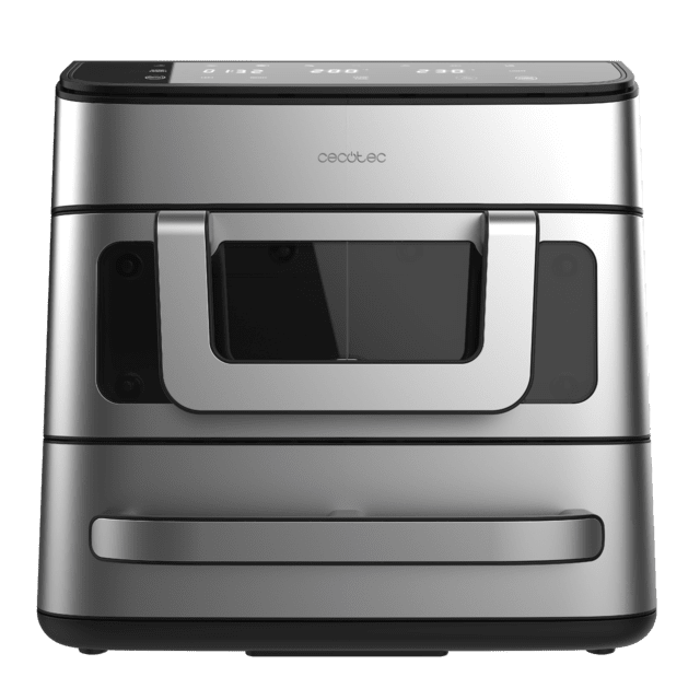 Cecofry FoodCourt 18000 4Pizza Freidora de aire y horno de 18L con piedra para pizza, pantalla a color y sincronización para resultados perfectos.