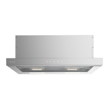 Bolero Flux TLT 604000 Inox A+++ Cecotec Campana extractora Telescópica de 60cm de ancho, con 415m3/h de succión, 3 velocidades, SS Touch Control, acabado inoxidable, Clase Energética A+++, Motor DC, Luz Led, Filtros de Aluminio y Filtros de Carbono incluidos.