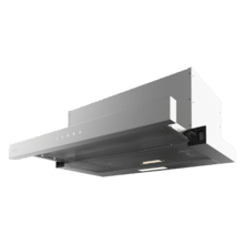 Bolero Flux TLT 604000 Inox A+++ Cecotec Campana extractora Telescópica de 60cm de ancho, con 415m3/h de succión, 3 velocidades, SS Touch Control, acabado inoxidable, Clase Energética A+++, Motor DC, Luz Led, Filtros de Aluminio y Filtros de Carbono incluidos.