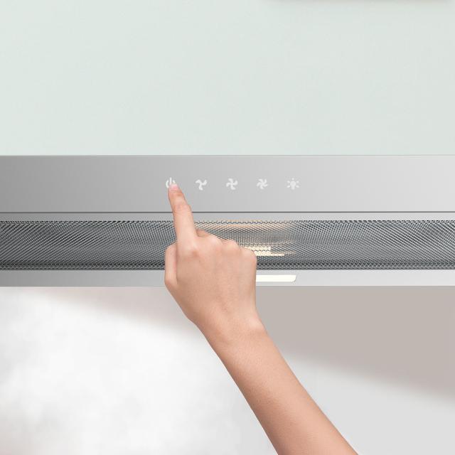 Bolero Flux TLT 604000 Inox A+++ Cecotec Campana extractora Telescópica de 60cm de ancho, con 415m3/h de succión, 3 velocidades, SS Touch Control, acabado inoxidable, Clase Energética A+++, Motor DC, Luz Led, Filtros de Aluminio y Filtros de Carbono incluidos.
