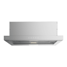 Bolero Flux TLT 604000 Inox A+++ Cecotec Campana extractora Telescópica de 60cm de ancho, con 415m3/h de succión, 3 velocidades, SS Touch Control, acabado inoxidable, Clase Energética A+++, Motor DC, Luz Led, Filtros de Aluminio y Filtros de Carbono incluidos.