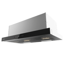 Bolero Flux TLT 604400 Glass Black A+++ Cecotec Campana Extractora Telescópica de 60cm, con 431,2m³/h de succión, Clase A+++, Control Táctil Invisible, Cristal Frontal en Negro, Cuerpo en Acero Inox, Motor DC,  Hand Movement Control, Función Booster, Filtros Lavables, Opción de filtros de carbono incluídos para recirculación.