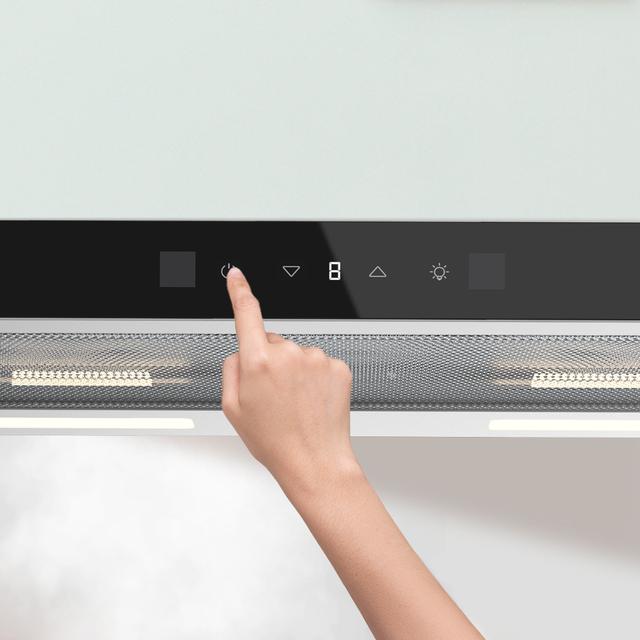 Bolero Flux TLT 704400 Glass Black A+++ Cecotec Campana Extractora Telescópica de 70cm, con 431,2m³/h de succión, Clase A+++, Control Táctil Invisible, Cristal Frontal en Negro, Cuerpo en Acero Inox, Motor DC,  Hand Movement Control, Función Booster, Filtros Lavables, Opción de filtros de carbono incluídos para recirculación.