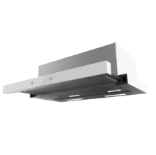 Coifa telescópica Bolero Flux TLT 704400 Vidro Branco A+++ Cecotec 70 cm, com 431,2 m³/h de aspiração, Classe A+++, Controle de toque invisível, Vidro frontal branco, Corpo em aço inoxidável, Motor CC, Controle de movimento manual, Função Booster, Filtros laváveis, Opção de filtros de carvão incluídos para recirculação.
