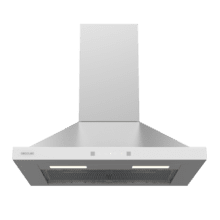 Bolero Flux PT 604400 Inox A+++ Campana Extractora Piramidal de 60cm, con 449,5m³/h de succión, Clase A+++, Control Táctil Invisible, Acabado en Acero Inoxidable y frontal cristal blanco, Motor BLDC, Hand Movement Control, Función Booster, Filtros Lavables, Opción de filtros de carbono incluídos para recirculación.