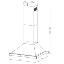 Bolero Flux PT 604400 Black A+++ Campana Extractora Piramidal de 60cm, con 449,5m³/h de succión, Clase A+++, Control Táctil Invisible, Acabado en negro pintado y frontal cristal negro, Motor BLDC, Hand Movement Control, Función Booster, Filtros Lavables, Opción de filtros de carbono incluídos para recirculación.