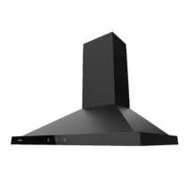 Bolero Flux PT 704400 Black A+++ Hotte aspirante pyramidale, 70 cm, avec une puissance d'aspiration de 449,5 m³/h, classe A+++, contrôle tactile invisible, finition en noir peint et façade en verre noir, moteur DC, Hand Movement Control, fonction Booster, filtres lavables, option filtres à charbon inclus pour la recirculation.