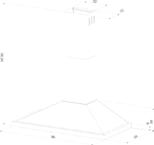Bolero Flux PT 904400 Black A+++ Cappa aspirante piramidale da 90 cm, con 449,5 m³/h di aspirazione, Classe A+++, Controllo touch invisibile, Finitura in nero verniciato e frontale in vetro nero, Motore DC, Hand Movement Control, funzione Booster, filtri lavabili, opzione filtri al carbone inclusi per il ricircolo.