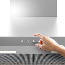 Bolero Flux PT 604000 Inox A+++ Cecotec Campana extractora Piramidal de 60cm de ancho, con 427,6m3/h de succión, 3 velocidades, SS Touch Control, acabado inoxidable, Clase Energética A+++, Motor DC, Luz Led, Filtros de Aluminio y Filtros de Carbono incluidos.