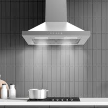 Bolero Flux PT 604000 Inox A+++ Cecotec Campana extractora Piramidal de 60cm de ancho, con 427,6m3/h de succión, 3 velocidades, SS Touch Control, acabado inoxidable, Clase Energética A+++, Motor DC, Luz Led, Filtros de Aluminio y Filtros de Carbono incluidos.