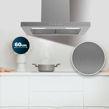 Bolero Flux TT 604000 Inox A++ Cecotec Campana extractora "T" de 60cm de ancho, con 393m3/h de succión, 3 velocidades, SS Touch Control, acabado inoxidable, Clase Energética A++, Motor DC, Luz Led, Filtros de Aluminio y Filtros de Carbono incluidos.