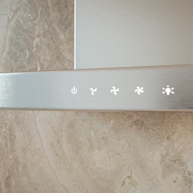 Bolero Flux TT 604000 Inox A++ Cecotec Campana extractora "T" de 60cm de ancho, con 393m3/h de succión, 3 velocidades, SS Touch Control, acabado inoxidable, Clase Energética A++, Motor DC, Luz Led, Filtros de Aluminio y Filtros de Carbono incluidos.