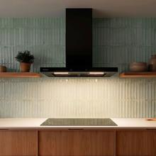 Bolero Flux TT 604400 Black A++ Cecotec Campana Extractora en forma de T de 60cm, con 413,3m³/h de succión, Clase A++, Control Táctil Invisible, Acabado en negro y frontal cristal negro, Motor BLDC, Hand Movement Control, Función Booster, Filtros Lavables, Opción de filtros de carbono incluídos para recirculación.