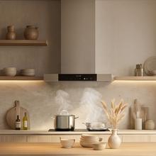 Bolero Flux TT 609500 Slim Inox A+++ Campana Extractora en forma de T de 60 cm de ancho, con 829,5 m³/h de succión, Clase A+++, Hand Movement Control,  Acabado en acero inoxidable, Motor DC, Doble Booster, Heat Sensor, Air Cleanning Function, Filtros Lavables, Opción de filtros de carbono incluídos para recirculación.