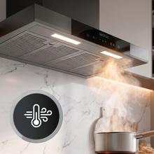Bolero Flux TT 609500 Slim Dark Inox A+++ Campana Extractora en forma de T de 60 cm de ancho, con 829,5 m³/h de succión, Clase A+++, Hand Movement Control,  Acabado en acero inoxidable Dark, Motor DC, Doble Booster, Heat Sensor, Air Cleanning Function, Filtros Lavables, Opción de filtros de carbono incluídos para recirculación.