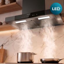 Bolero Flux TT 609500 Slim Dark Inox A+++ Campana Extractora en forma de T de 60 cm de ancho, con 829,5 m³/h de succión, Clase A+++, Hand Movement Control,  Acabado en acero inoxidable Dark, Motor DC, Doble Booster, Heat Sensor, Air Cleanning Function, Filtros Lavables, Opción de filtros de carbono incluídos para recirculación.