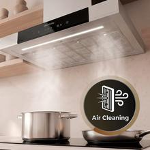 Bolero Flux TT 909500 Slim Inox A+++ Campana Extractora en forma de T de 90 cm de ancho, con 829,5 m³/h de succión, Clase A+++, Hand Movement Control,  Acabado en acero inoxidable, Motor DC, Doble Booster, Heat Sensor, Air Cleanning Function, Filtros Lavables, Opción de filtros de carbono incluídos para recirculación.