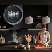 Bolero Flux TT 909500 Slim Dark Inox A+++ Campana Extractora en forma de T de 90 cm de ancho, con 829,5 m³/h de succión, Clase A+++, Hand Movement Control,  Acabado en acero inoxidable Dark, Motor DC, Doble Booster, Heat Sensor, Air Cleanning Function, Filtros Lavables, Opción de filtros de carbono incluídos para recirculación.