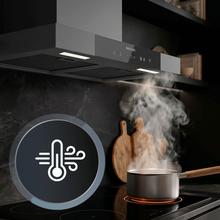 Bolero Flux TT 909500 Slim Dark Inox A+++ Campana Extractora en forma de T de 90 cm de ancho, con 829,5 m³/h de succión, Clase A+++, Hand Movement Control,  Acabado en acero inoxidable Dark, Motor DC, Doble Booster, Heat Sensor, Air Cleanning Function, Filtros Lavables, Opción de filtros de carbono incluídos para recirculación.