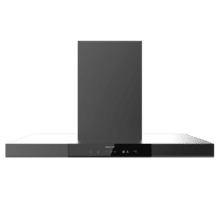 Bolero Flux TT 909500 Slim Dark Inox A+++ Campana Extractora en forma de T de 90 cm de ancho, con 829,5 m³/h de succión, Clase A+++, Hand Movement Control,  Acabado en acero inoxidable Dark, Motor DC, Doble Booster, Heat Sensor, Air Cleanning Function, Filtros Lavables, Opción de filtros de carbono incluídos para recirculación.