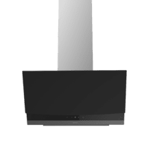 Bolero Flux DT 604400 Matt Black A+++ Hotte aspirante décorative de 60 cm en verre mat et brillant, cheminée en inox, avec une puissance d'aspiration de 416,5 m³/h, classe A+++, moteur BLDC, contrôle tactile invisible, Hand Movement Control, 3 vitesses, fonction Booster, éclairage LED, filtres en aluminium, option filtres à charbon inclus.