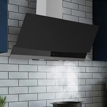 Bolero Flux DT 904400 Matt Black A+++ Exaustor Decorativo de 90 cm em vidro mate e brilhante, chaminé em aço inoxidável, com 416,5 m³/h de sucção, classe A+++, motor DC, controlo tátil invisível, controlo por movimento da mão, 3 velocidades, função Booster, luz LED, filtros de alumínio, opção de filtros de carbono incluídos.