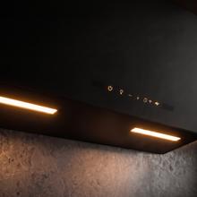Bolero Flux DT 607500 Matt Black A+++ Cecotec Campana Extractora de 60cm en Cristal negro Mate y Brillante con detalles en color cobre, Chimenea negra, con 717,2m³/h de succión, Clase A+++, Motor BLDC, Control Táctil, Hand Movement Control, Doble Función Booster, Función Air Cleanning, Wifi para utilizar con App, Luz LED, Filtros de aluminio, Opción de filtros de carbono incluídos.