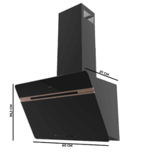 Bolero Flux DT 607500 Matt Black A+++ Cecotec Campana Extractora de 60cm en Cristal negro Mate y Brillante con detalles en color cobre, Chimenea negra, con 717,2m³/h de succión, Clase A+++, Motor BLDC, Control Táctil, Hand Movement Control, Doble Función Booster, Función Air Cleanning, Wifi para utilizar con App, Luz LED, Filtros de aluminio, Opción de filtros de carbono incluídos.