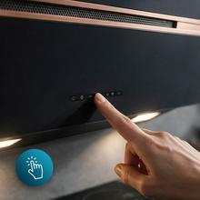 Bolero Flux DT 907500 Matt Black A+++ Cecotec Campana Extractora Decorativa de 90cm en Cristal negro Mate y Brillante con detalles en color cobre, Chimenea negra, con 717,2m³/h de succión, Clase A+++, Motor BLDC, Control Táctil, Hand Movement Control, Doble Función Booster, Función Air Cleanning, Wifi para utilizar con App, Luz LED, Filtros de aluminio, Opción de filtros de carbono incluídos.