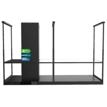 Bolero Flux CCT 1806900 Black A++ Campana Extractora de Isla Premium de 1,8 metros de ancho, Succión 689,5 m3/h, Clase A++, Motor DC, Doble Booster, Air Cleaning, Heat Sensor y Tecnología Inteligente para Cocinas, Filtros de aluminio y filtro de carbono incluídos.