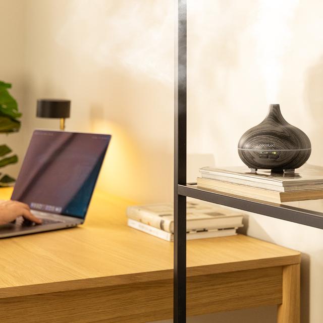 Pure Aroma 150 Yin Grey Humidificador ultrasónico con difusor de aromas, depósito de hasta 150 ml y 7 colores LED.
