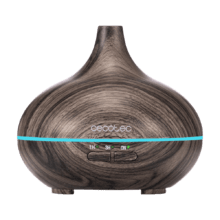 Pure Aroma 150 Yin Grey Humidificador ultrasónico con difusor de aromas, depósito de hasta 150 ml y 7 colores LED.