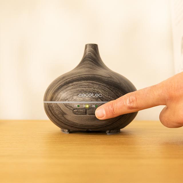 Pure Aroma 150 Yin Grey Humidificador ultrasónico con difusor de aromas, depósito de hasta 150 ml y 7 colores LED.