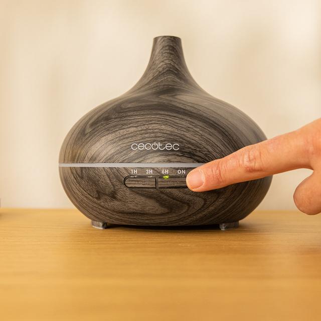Pure Aroma 300 Yin Grey Humidificador ultrasónico con difusor de aromas, depósito de hasta 300 ml y 7 colores LED.