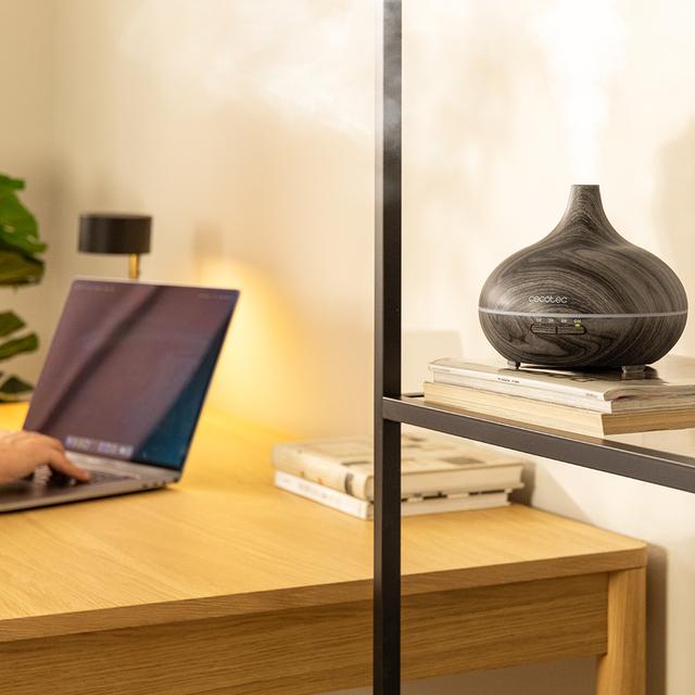 Pure Aroma 300 Yin Grey Humidificador ultrasónico con difusor de aromas, depósito de hasta 300 ml y 7 colores LED.