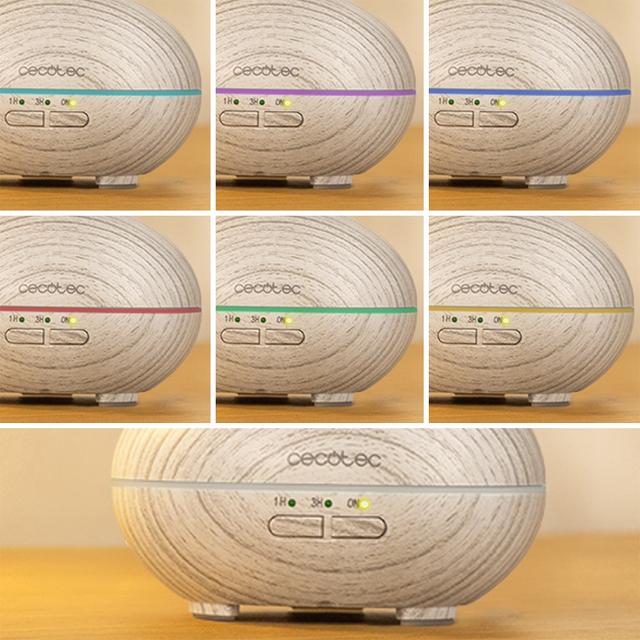 Pure Aroma 150 Yang White Humidificador ultrasónico con difusor de aromas, depósito de hasta 150 ml y 7 colores LED.